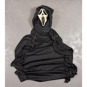 Vintage Scream Ghostface Fun World Halloween Mask With Long Cape 56” 44”